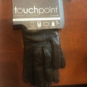 Touchpoint Smart Gloves Leather Use With Electronic Devices by Fownes Bros NWT